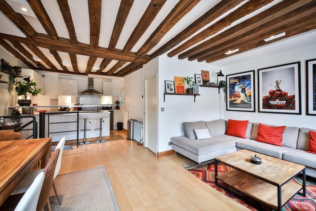Typical Parisian Duplex#4Pers#Le Marais Lejlighed Eksteriør billede